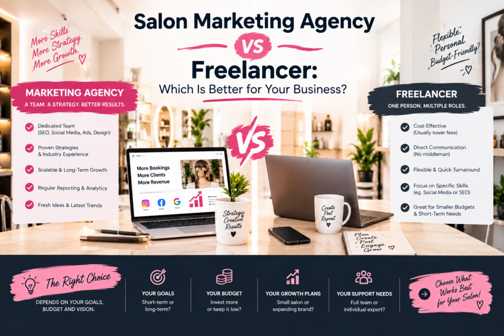Salon Marketing Agency vs Freelancer: Which Is Better for Your Business?